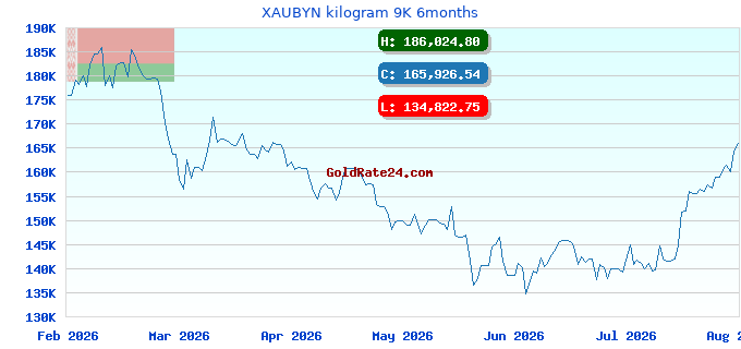 XAUBYN kilogram 9K 6months