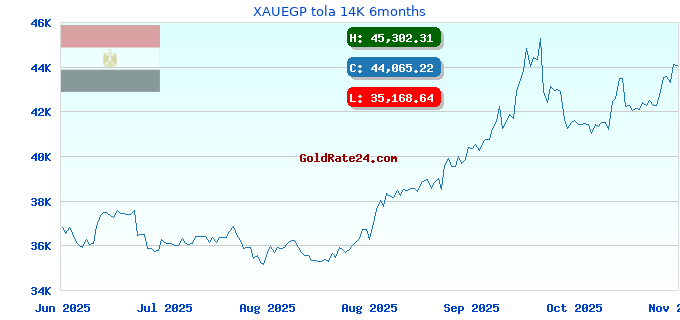 XAUEGP tola 14K 6months